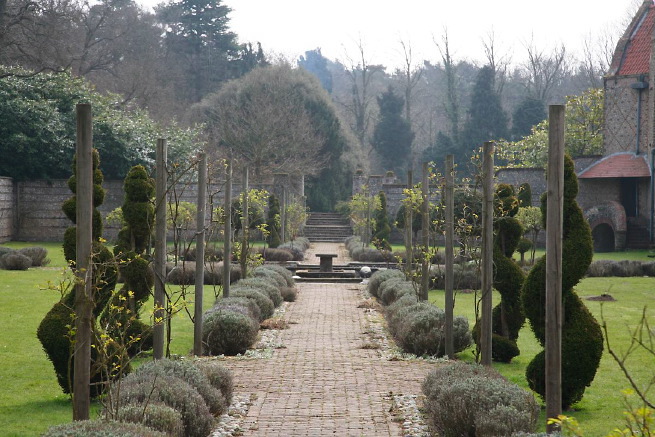 Large formal gardens, outbuildings and woodland at an amazingly eclectic country house.