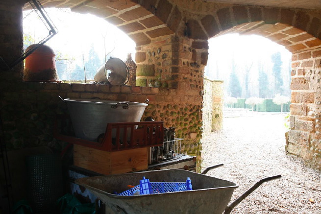 Large formal gardens, outbuildings and woodland at an amazingly eclectic country house.