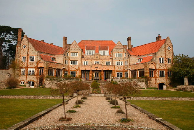 Large formal gardens, outbuildings and woodland at an amazingly eclectic country house.