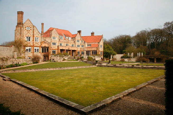 Large formal gardens, outbuildings and woodland at an amazingly eclectic country house.
