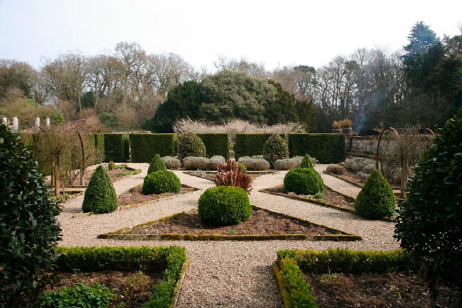 Large formal gardens, outbuildings and woodland at an amazingly eclectic country house.