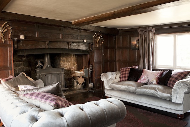 Amazing medieval hall house with beautiful country gardens, featuring vegetable garden and pond.