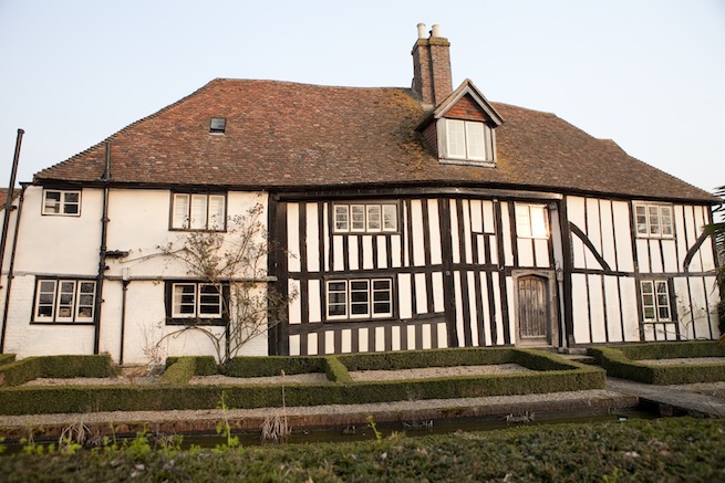 Amazing medieval hall house with beautiful country gardens, featuring vegetable garden and pond.
