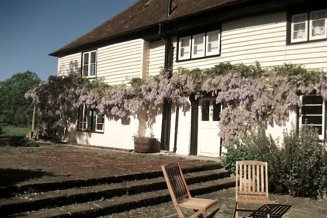 Amazing medieval hall house with beautiful country gardens, featuring vegetable garden and pond.