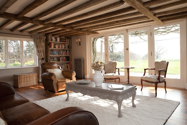 Amazing medieval hall house with beautiful country gardens, featuring vegetable garden and pond.
