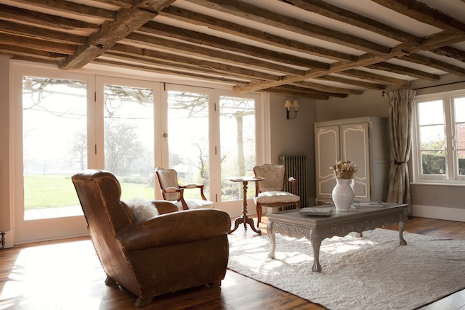 Amazing medieval hall house with beautiful country gardens, featuring vegetable garden and pond.