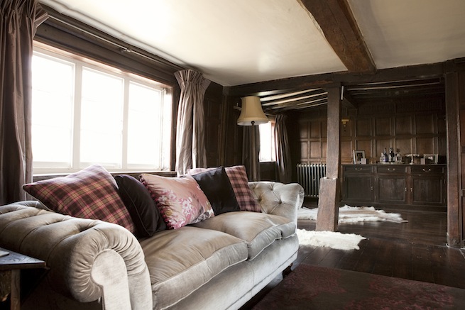 Amazing medieval hall house with beautiful country gardens, featuring vegetable garden and pond.