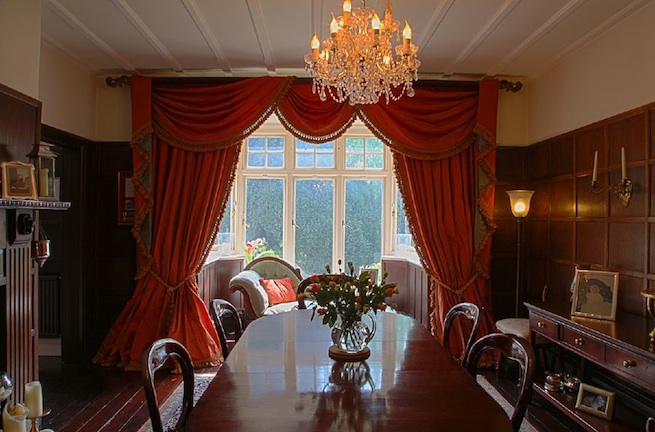 Panelled dining room in an Edwardian detached house.