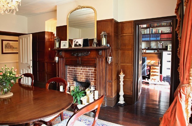 Panelled dining room in an Edwardian detached house.