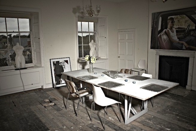 A large 17th century town house in the process of restoration. Some rooms have been done up, each with its own look and some rooms are empty.