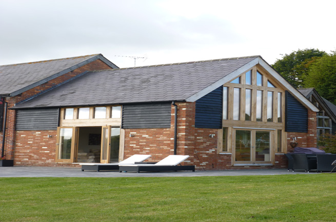 Old Granary Barn dating back to 1756 with modern interior, surrounded by countryside with private paddocks
