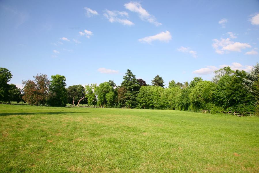 A flat field suitable for events and normally used as an overflow car park