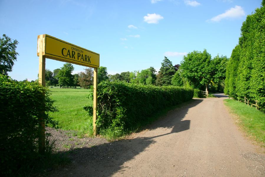 A flat field suitable for events and normally used as an overflow car park