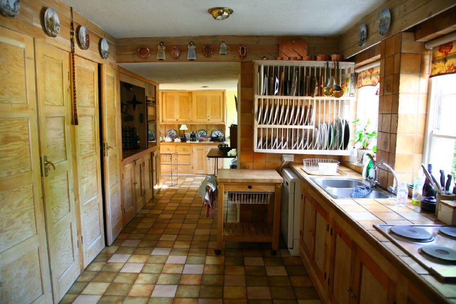 Kitchen with a retro, period atmosphere in a large country house, just an hour from Central London