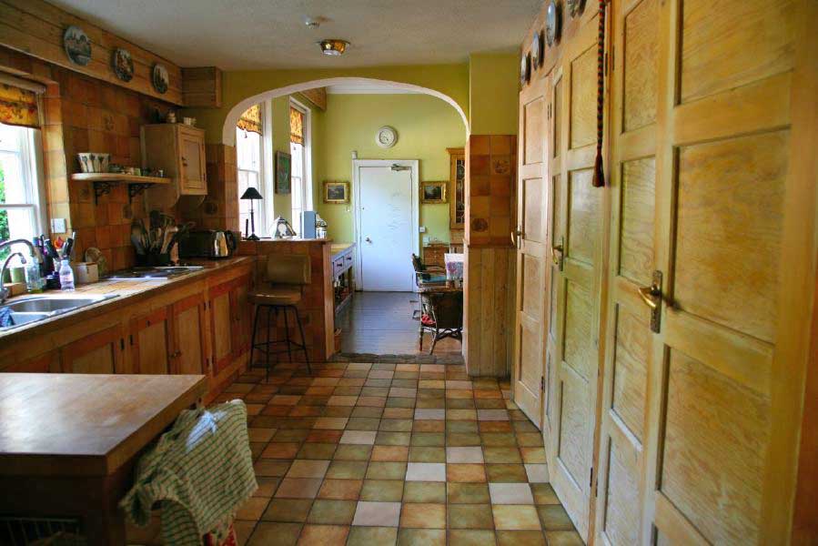 Kitchen with a retro, period atmosphere in a large country house, just an hour from Central London