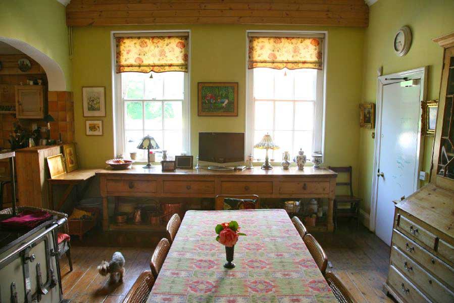 Kitchen with a retro, period atmosphere in a large country house, just an hour from Central London