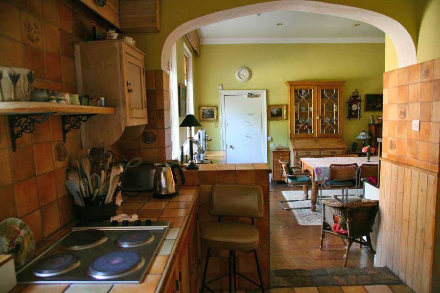 Kitchen with a retro, period atmosphere in a large country house, just an hour from Central London