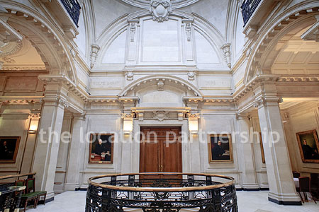 Grand, pillared marble entrance hall with impressive domed skylight. NB- Weekends only.
