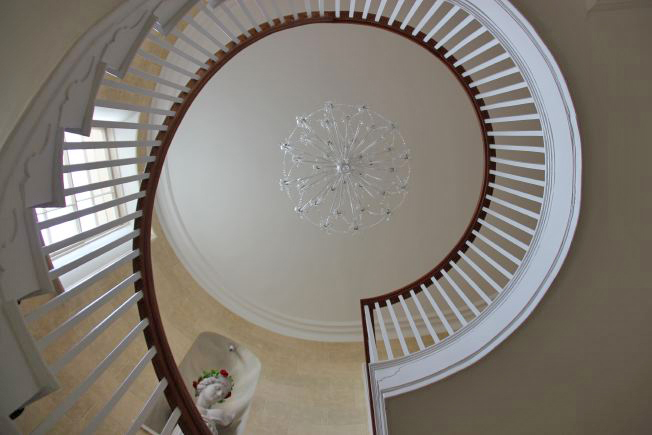 Stunning spiral, sweeping staircase in Georgian house. NB- stills and smaller shoots preferred.