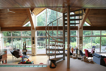 Incredibly light and spacious sitting room in open plan modern house