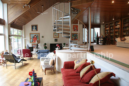 Incredibly light and spacious sitting room in open plan modern house