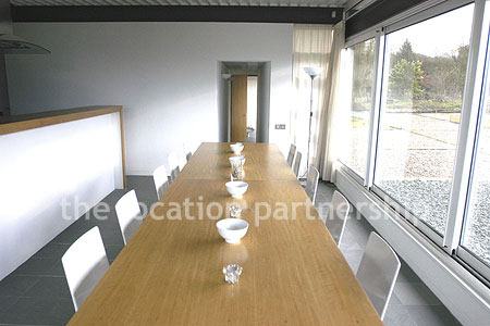 Very modern kitchen / diner with fantastic views of thacross the Hampshire countryside.