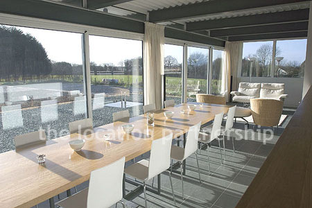 Very modern kitchen / diner with fantastic views of thacross the Hampshire countryside.