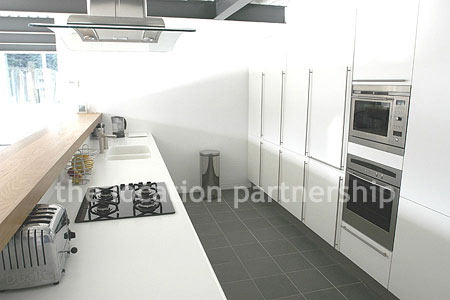 Very modern kitchen / diner with fantastic views of thacross the Hampshire countryside.