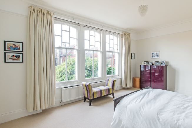 Three double bedrooms in large Victorian house, all very modern and neutral.