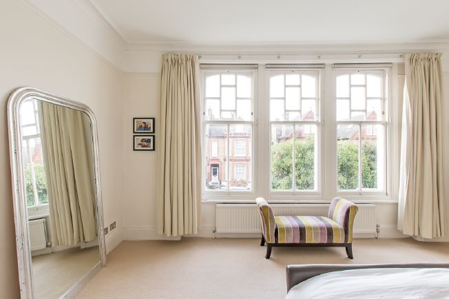 Three double bedrooms in large Victorian house, all very modern and neutral.