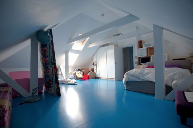 Spacious children's bedrooms in family house.