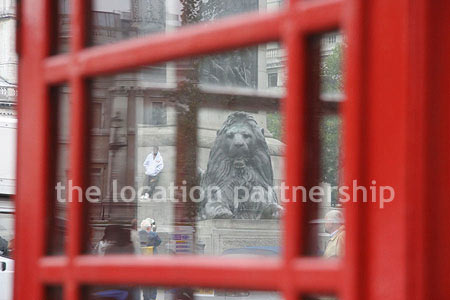 Traditional red Phone Box in Trafalgar Square