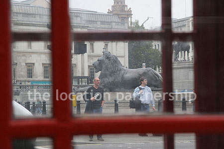 Traditional red Phone Box in Trafalgar Square