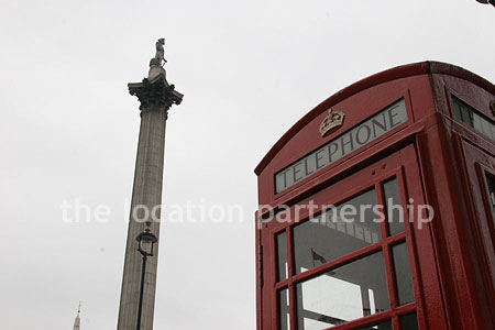 Traditional red Phone Box in Trafalgar Square
