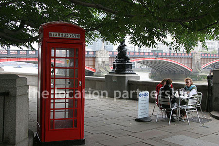 Red Phone Box by The Thames