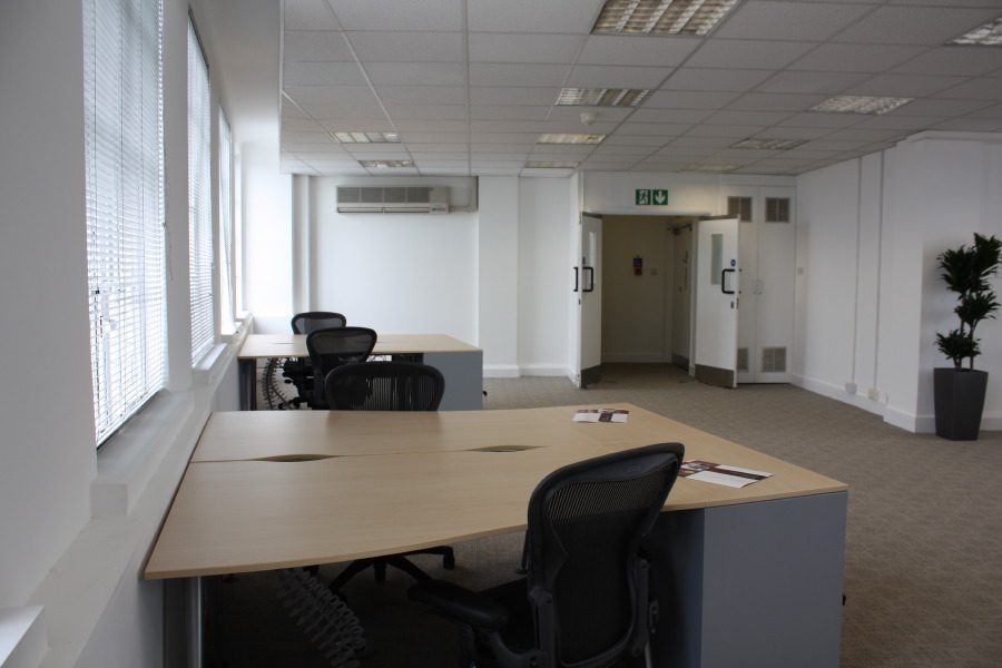 A part furnished empty office space situated on the 6th floor in the West end