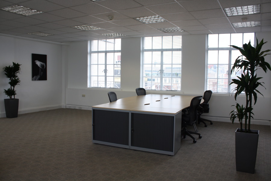 A part furnished empty office space situated on the 6th floor in the West end