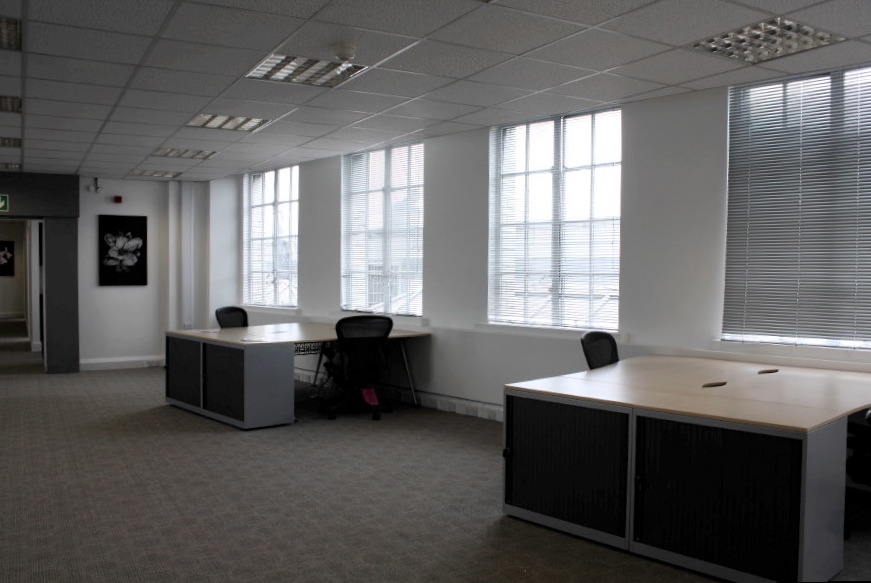 A part furnished empty office space situated on the 6th floor in the West end
