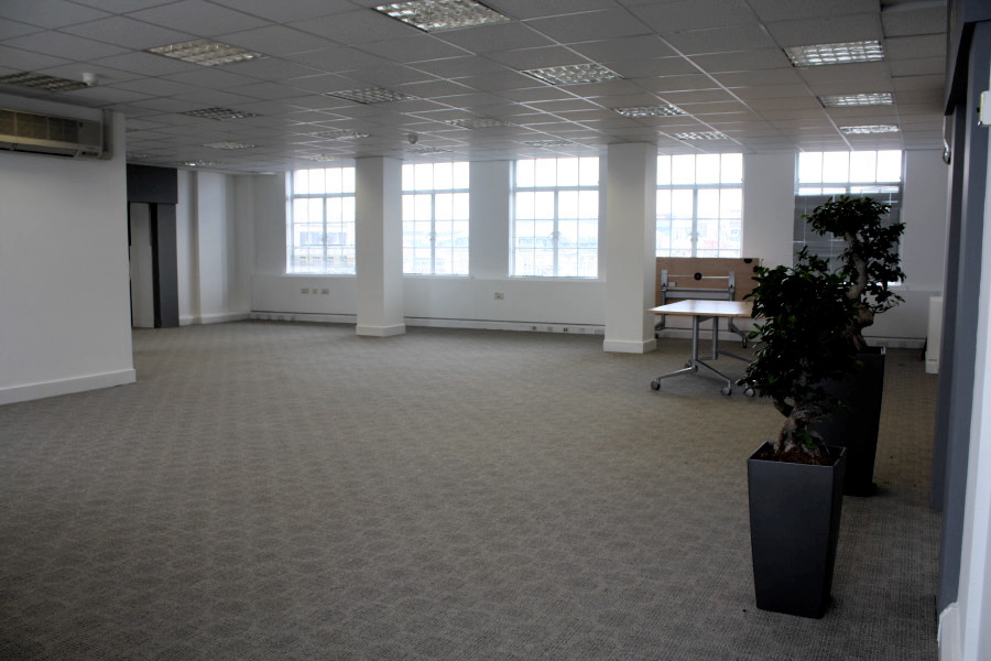 A part furnished empty office space situated on the 6th floor in the West end