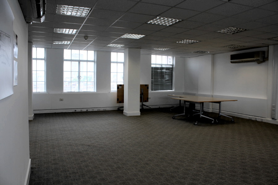 A part furnished empty office space situated on the 6th floor in the West end