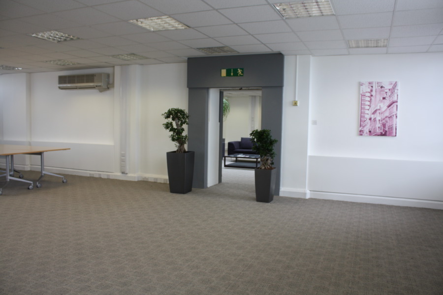 A part furnished empty office space situated on the 6th floor in the West end