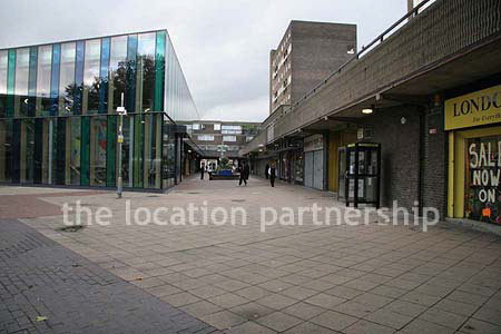 60's shopping precinct with recent modern additions