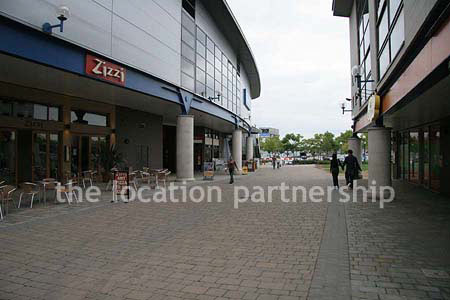 Modern shopping precinct