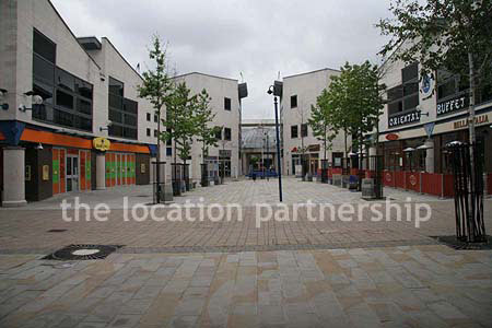 Modern shopping precinct