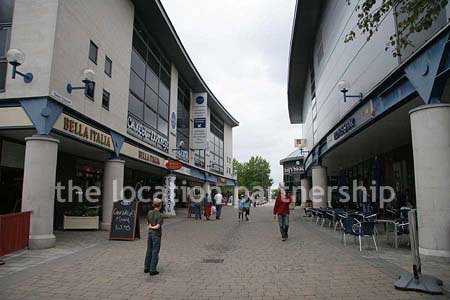 Modern shopping precinct