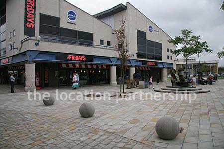 Modern shopping precinct
