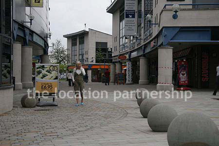 Modern shopping precinct