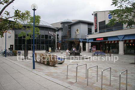 Modern shopping precinct