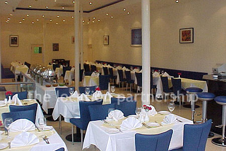 Contemporary, bright and airy Indian restaurant.