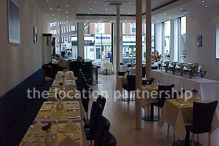 Contemporary, bright and airy Indian restaurant.